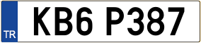 Trailer License Plate